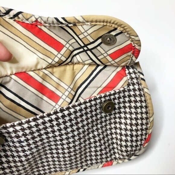 Gap Houndstooth Mini Bag Chain Strap Button brown - Picture 3 of 5